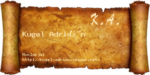 Kugel Adrián névjegykártya
